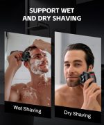 ⁦NEICIT Head Shavers for Bald Men - Magnetic 7D Electric Razor IPX8 Waterproof for Bald Men, Wet/Dry LED Display Rechargeable Rotary Shaver 5-in-1 Grooming Kit with USB-C Charge⁩ - الصورة ⁦7⁩