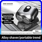 ⁦NALACAL Mini Electric Shaver, Wet Dry Portable Electric Shavers for Men Women, Electroplated Body and Magnetic Shaver Head, Waterproof,Travel Size Toiletries for Travel Car Home, Ideal Gift for Men⁩ - الصورة ⁦2⁩