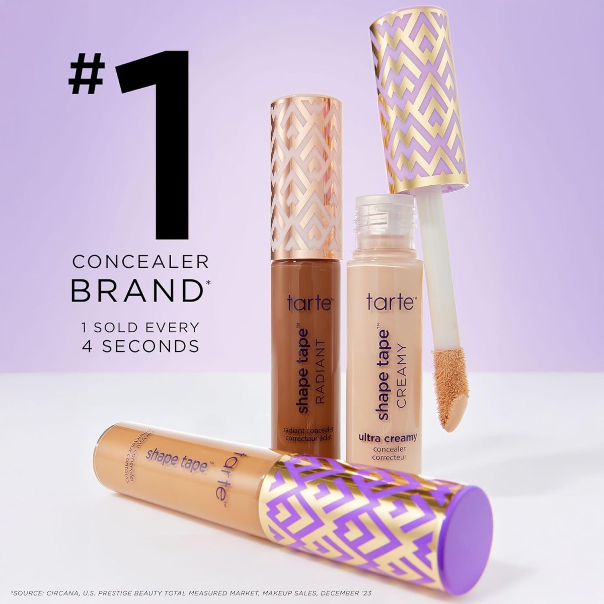 ⁦tarte shape tape concealer & brush - 20B light - full size⁩ - الصورة ⁦8⁩