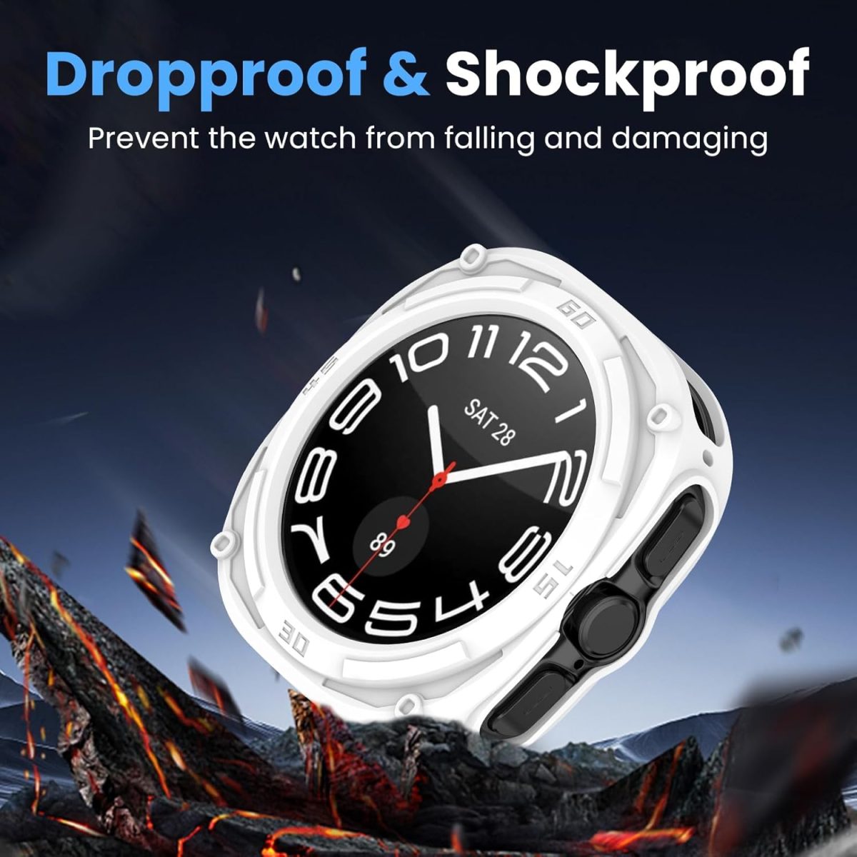 ⁦5-Pack Case Covers for Galaxy Watch Ultra 47mm, Anti-Scratch Protective Case, Shockproof Bumper for Galaxy Watch 7 Ultra 47mm Accessories⁩ - الصورة ⁦5⁩