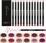 ⁦NALACAL Lip Liner Pencil Set, 12 Assorted Lip Liner Colors Matte Lip Liner Set High Pigmented Lip Liner Smooth Lip Liner Pencils Soft Lip Liner Pens Precise Lip Liner Set Long Lasting Lip Liner⁩ - الصورة ⁦4⁩