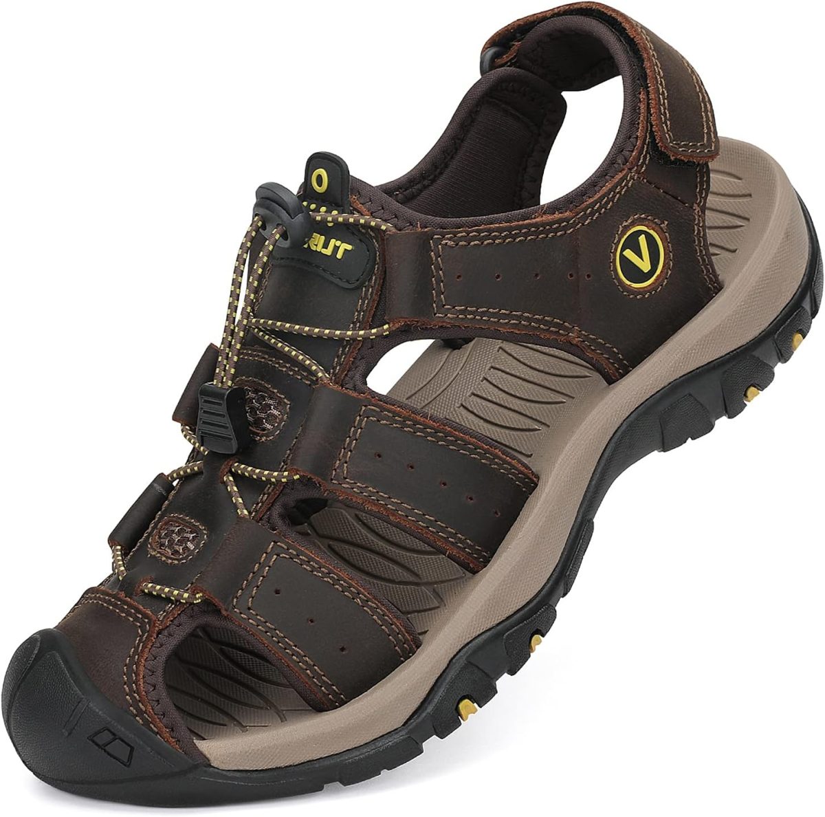 FLARUT Men's Sport Sandals Outdoor Hiking Sandals Closed Toe Athletic Lightweight Trail Walking Casual Sandals Water Shoes