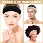 ⁦Aputue Velvet Wigs Headband, 5 Piece Set Flexible Wig Gripper Band, Secure Fit Headband for Men and Women, Ideal for Costume and Fashion⁩ - الصورة ⁦3⁩