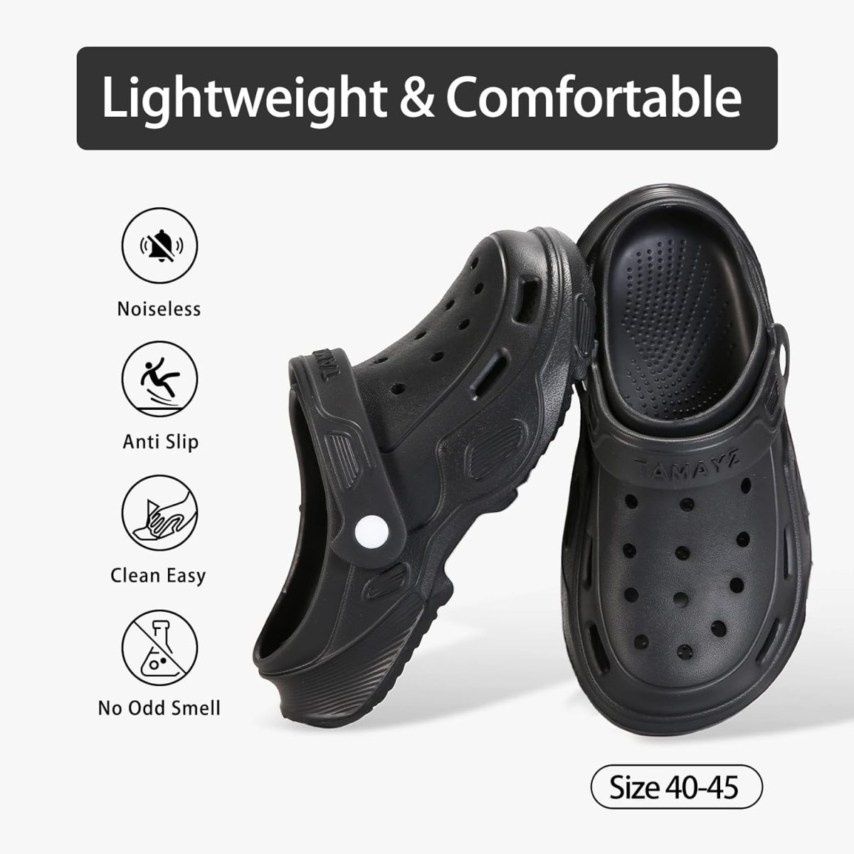 ⁦D.D.Star Garden Clogs Shoes For Men and Women Slip-On Mule Sandals With Arch Support Comfort Slip-on Slippers⁩ - الصورة ⁦4⁩