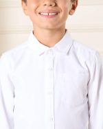 ⁦REDTAG Boys White Long Sleeve Oxford Shirt⁩ - الصورة ⁦3⁩