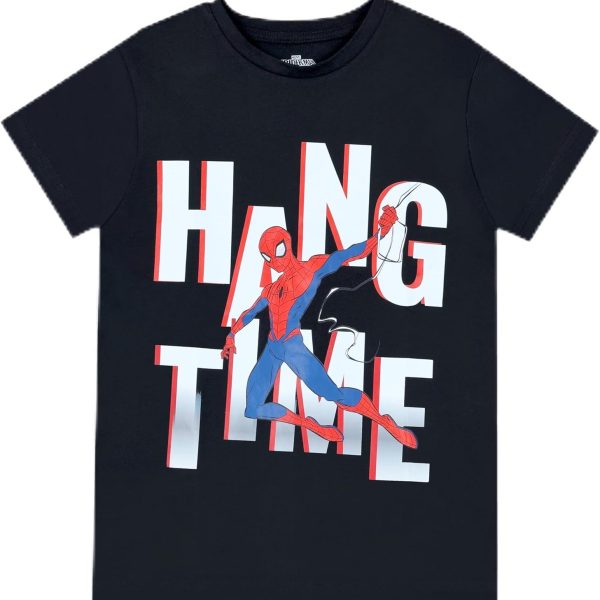 Marvel Boys Spiderman Kids's Boy's Short Sleeve 100% Cotton T-Shirt Western (pack of 1)