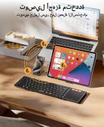 ⁦ProtoArc Foldable Keyboard with Touchpad, XK01 TP Folding Portable Keyboard, Full Size Keys, Large Trackpad Bluetooth Travel Keyboards for iPad Laptop PC Tablets - Black Gray⁩ - الصورة ⁦5⁩