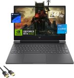 HP لابتوب العاب فيكتوس 15.6 انش 144Hz FHD ثماني النواة i5-13420H انفيديا RTX 4050 6GB RAM 32GB SSD 2TB كيبورد باضاءة خلفية واي فاي 6 كاميرا ويب لوحة مفاتيح USB-C كيبل PDG HDMI كيبورد امريكي ويندوز 11