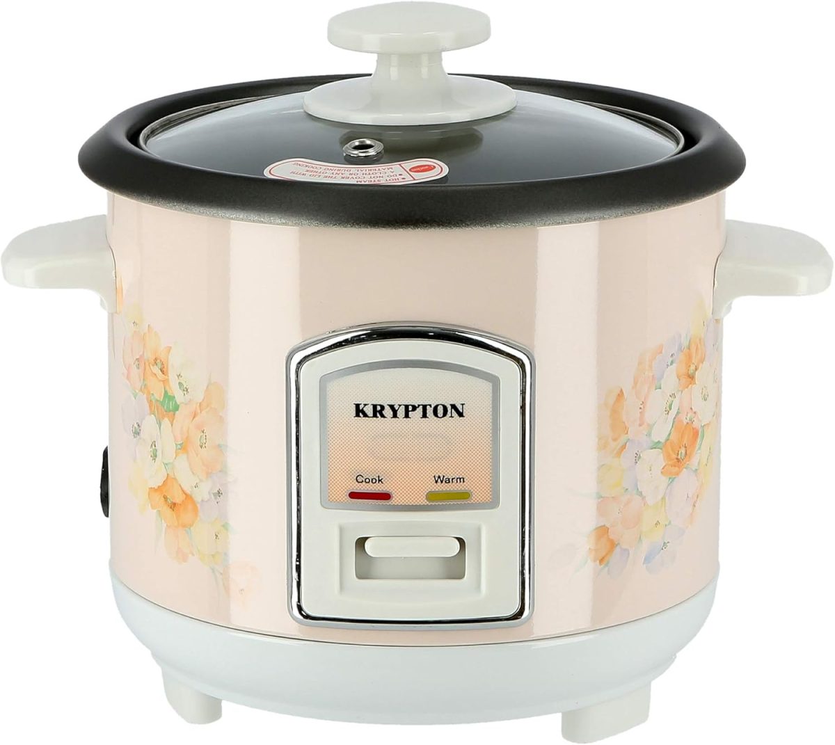 ⁦Krypton 350W 0.6L Rice Cooker with Steamer | Non-Stick Inner Pot, Automatic Cooking, Easy Cleaning, High-Temperature Protection - Make Rice & Steam Healthy Food & Vegetables - 2 Year Warranty⁩ - الصورة ⁦4⁩