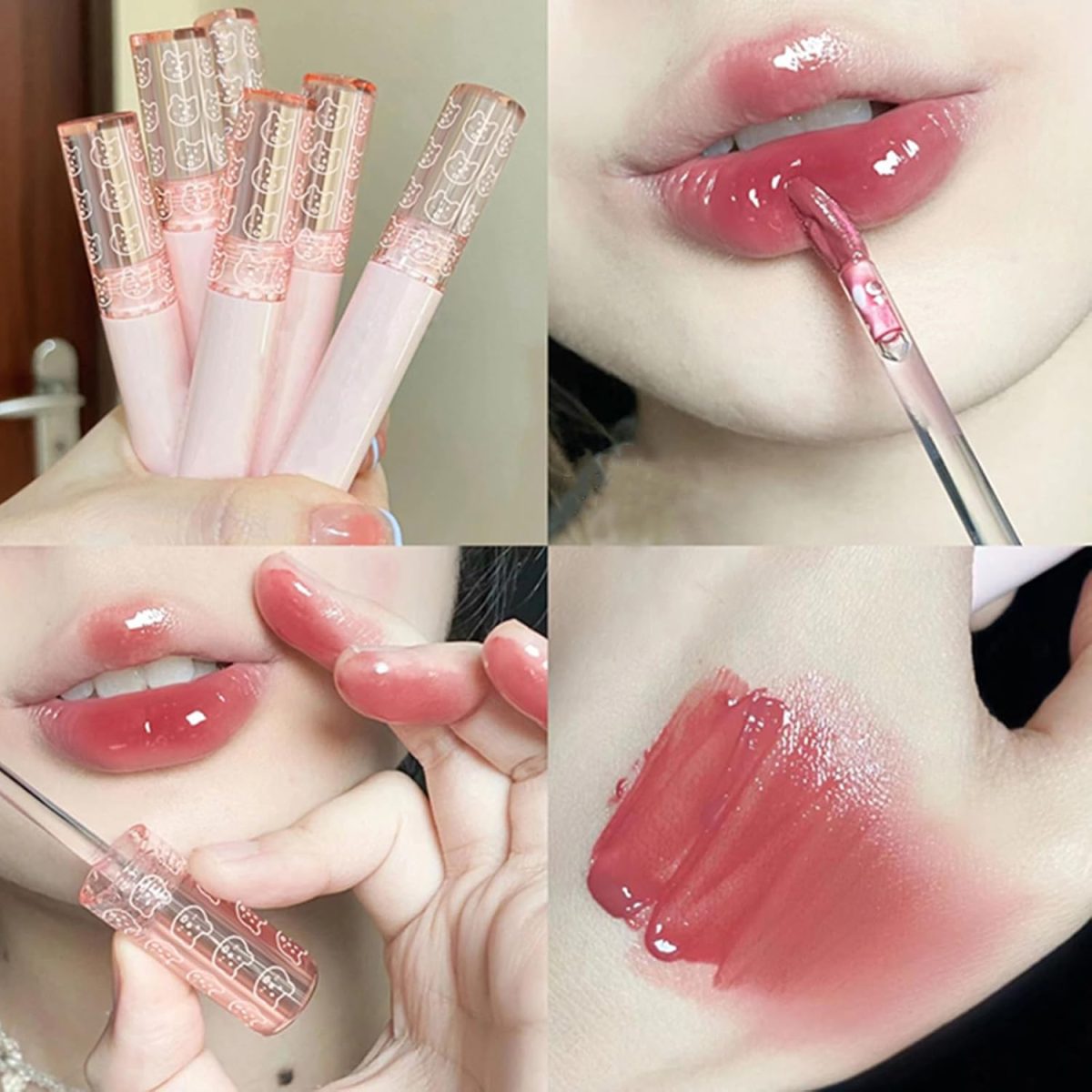 ⁦KWOLYKIM Glass Water Lifter Gloss, Hydrating Lip Gloss, Plumping Water Gloss Lip Gloss Moisturizing Sweet Lip Glaze Cherry Blossom⁩ - الصورة ⁦2⁩