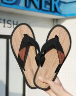 ⁦ARRIGO BELLO Flip Flops Men Casual Soft Thong Slippers Beach Outdoor Sandals Leather Non-Slip Flipflop Size 41-46⁩ - الصورة ⁦7⁩