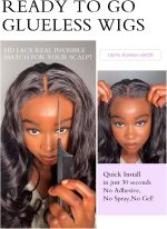 ⁦Tahikie Glueless Wigs Human Hair Pre Plucked Pre Cut 220% Density 30 Inch 5x5 HD Lace Closure Wigs Human Hair Body Wave Lace Front Wigs for Beginners Ready to Go Wig Natural Color⁩ - الصورة ⁦2⁩