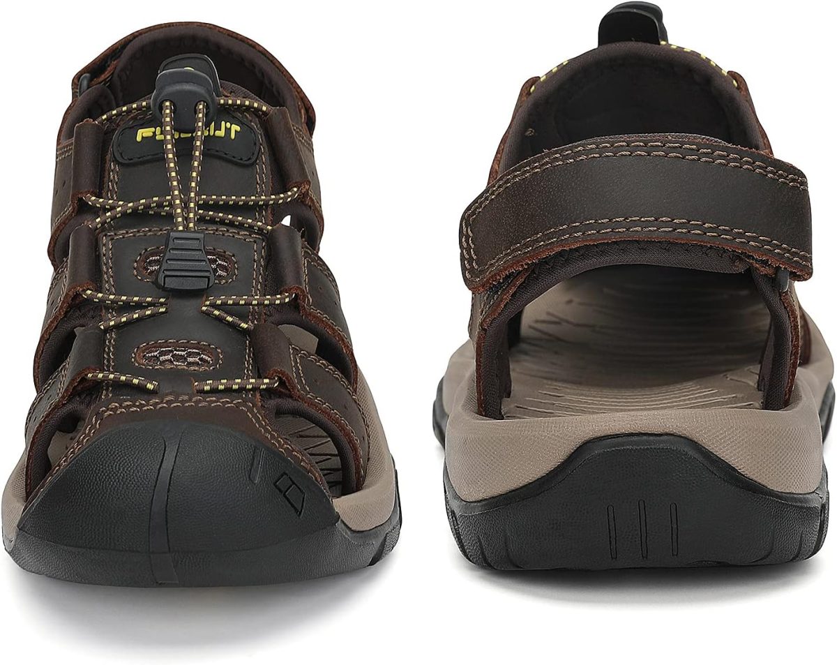 ⁦FLARUT Men's Sport Sandals Outdoor Hiking Sandals Closed Toe Athletic Lightweight Trail Walking Casual Sandals Water Shoes⁩ - الصورة ⁦3⁩