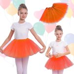 ⁦THE WHITE SHOP Kids Tutu Skirts 3 Layered Tulle, Fit Most 4-11 yrs Little & Big Girls for Dance Party Costume⁩ - الصورة ⁦4⁩