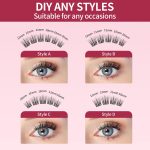 ⁦Mlen Diary Eyelash Extensions, 132 Pieces, 10-14 mm, C Curl, Individual Eyelashes, DIY Eyelash Extension Cluster, Individual Cluster Lashes, Natural Look Fake Lashes⁩ - الصورة ⁦5⁩