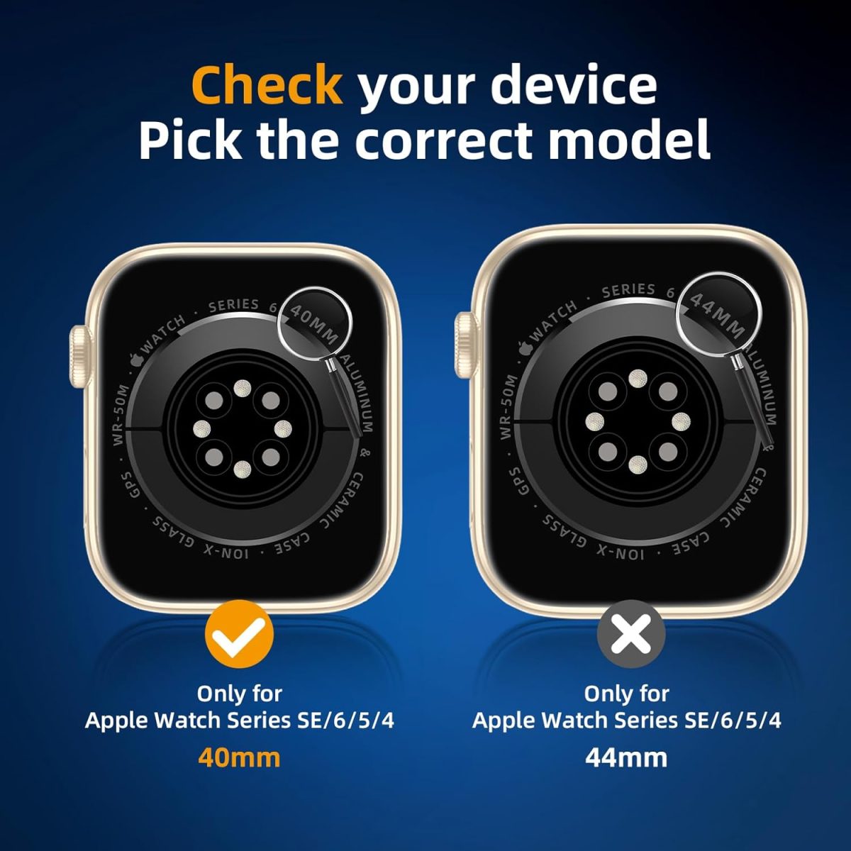 ⁦VEMIGON 3 Pack Screen Guard Protector for Apple Watch Series SE2/SE/6/5/4 40mm, Bubble Free, Anti-Scratch, Edge to Edge Full Screen Coverage, Anti-Fingerprint, Self-Reparing TPU Soft Film - 40mm⁩ - الصورة ⁦2⁩
