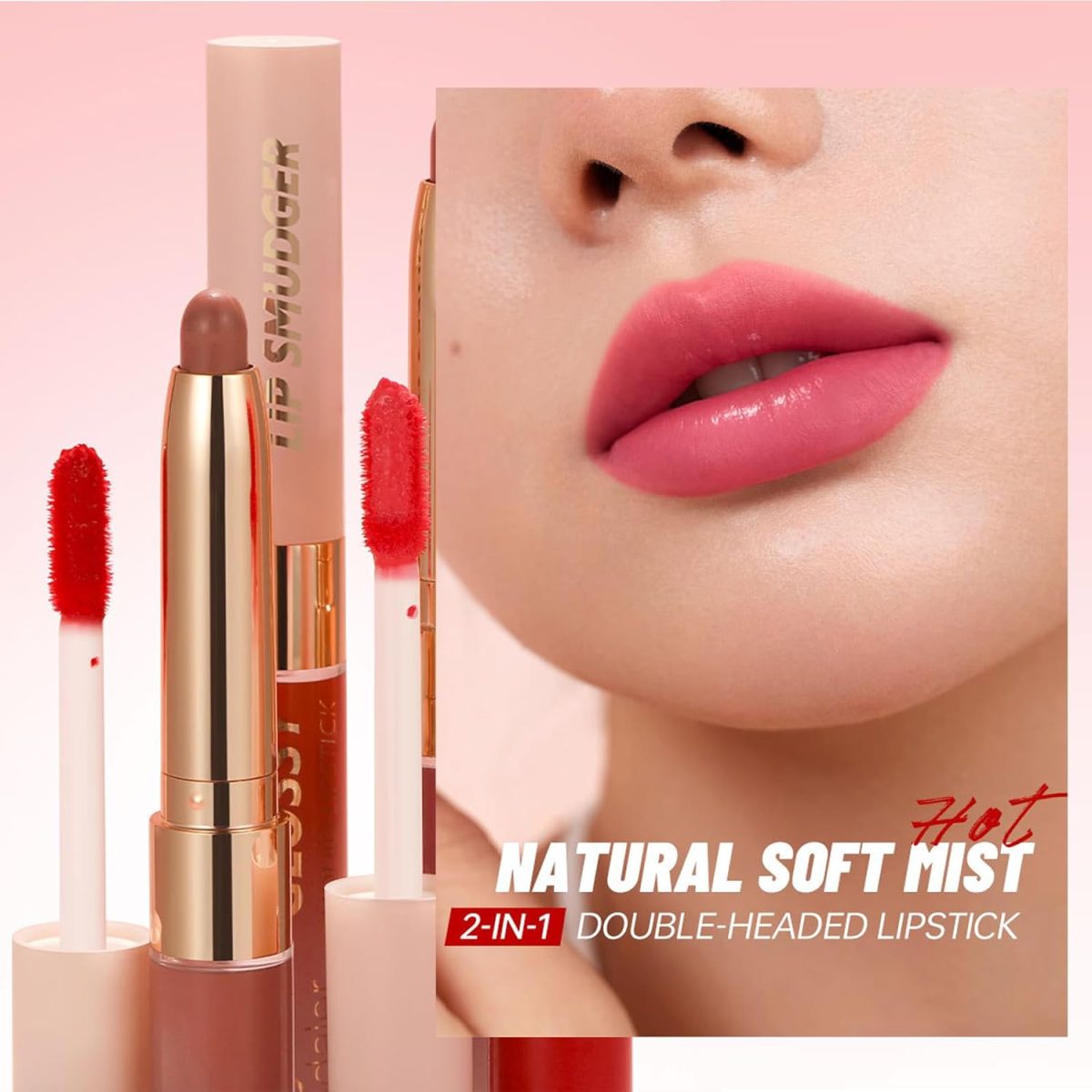 ⁦2-IN-1 Lip Liner and Lip Stain High Pigmented Lip Liner And Lip Stian Set, Long Lasting Waterproof Velvet Lip Tint, Well-Defined Lipliner Moisturize And Plump, Non-Stick Cup⁩ - الصورة ⁦4⁩