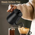 ⁦Prosight Electric Gooseneck Kettle,Fast Boiling Pour Over Electric Water Kettle,304 Stainless Steel Coffee Kettle with Boil-Dry Protection,Keep Warm,Temperature Indicate,Touch Screen Panel, 1000W,1L⁩ - الصورة ⁦5⁩