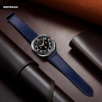⁦WestEagle Magnetic Leather Watch Band Compatible with Samsung Galaxy Watch Ultra 47mm (2024) Magnetic Buckle Design Adjustable Classic Wristbands Accessories Replacement Straps for Men and Women⁩ - الصورة ⁦7⁩