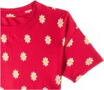 ⁦T2F Girls Cotton Printed Oversized Fit Crop Top and Pant Pajama Set⁩ - الصورة ⁦4⁩