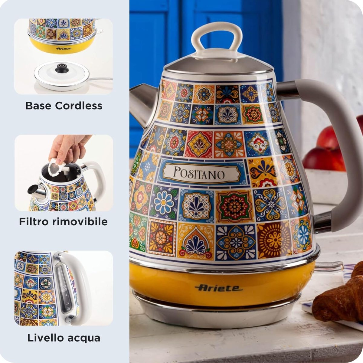 ⁦Ariete Positano 1.7L Kettle 2869/0P⁩ - الصورة ⁦3⁩