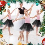 ⁦WLLHYF Girl Tutu Skirts,3Layers Tulle Sequin Star Ballet Dance Tutu Skirt Princess Christmas Skirt for Girl Toddler 2-8 Years⁩ - الصورة ⁦5⁩