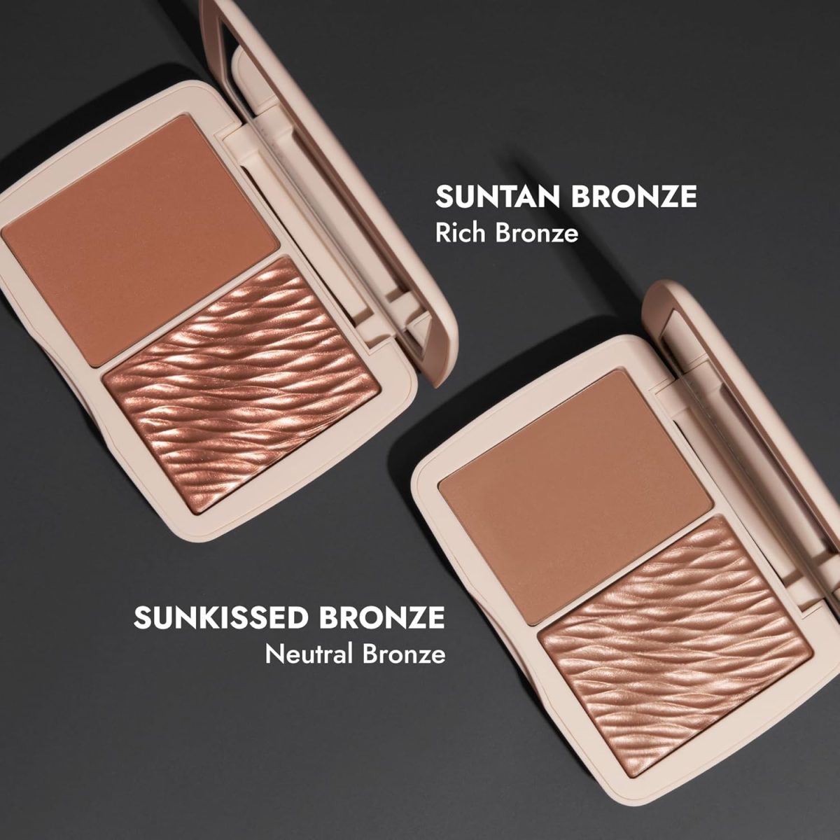 ⁦Azonee Monochromatic Bronzer Duo with Highlighting Brush, Suntan Bronze, Soft Matte & Luminous Finish, Achieve Custom High-Impact Bronze Glow⁩ - الصورة ⁦5⁩