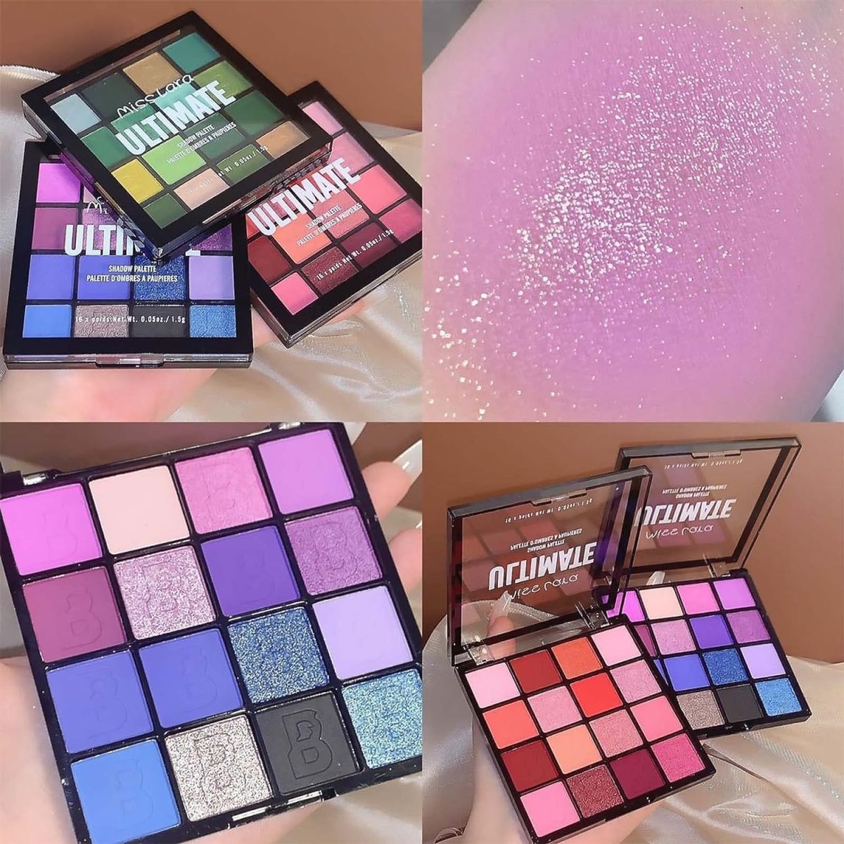 ⁦Aputue Eyeshadow Palette, 16 Colors Blendable Waterproof Eye Shadow Pallet, Matte Glitter Long Lasting Colorful Eye Shadow Plattet, Make up Pallet for Women and Girls⁩ - الصورة ⁦5⁩