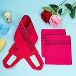 ⁦Obmwang 6 Pieces Korean Exfoliating Mitts and Washcloth Set - Asian Bath Towels and Long Back Scrubber for Women and Men Shower Washing⁩ - الصورة ⁦5⁩