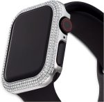 ⁦Swarovski Sparkling Smartwatch Case compatible with Apple Watch Series 4 and 5, 40mm, Silver Tone⁩ - الصورة ⁦5⁩