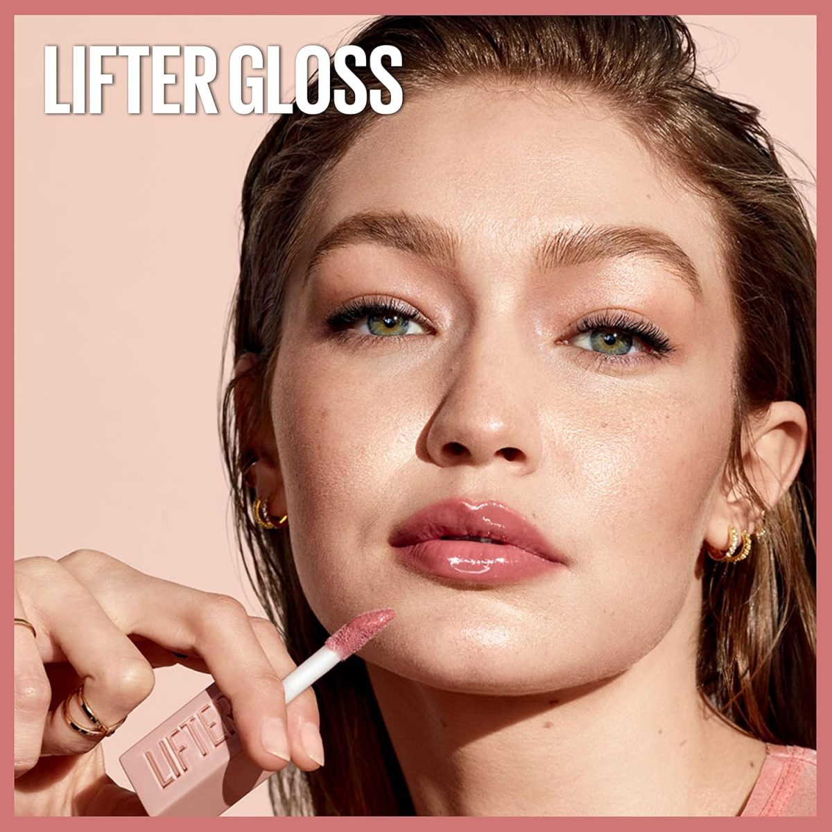 ⁦Maybelline New York - Moisturizing Lip Gloss & Instant Shine - Enriched with Hyaluronic Acid - Non-sticky - Lifter Gloss Candy Drop - Shade : Bubble Gum (24) - 5 ml⁩ - الصورة ⁦6⁩
