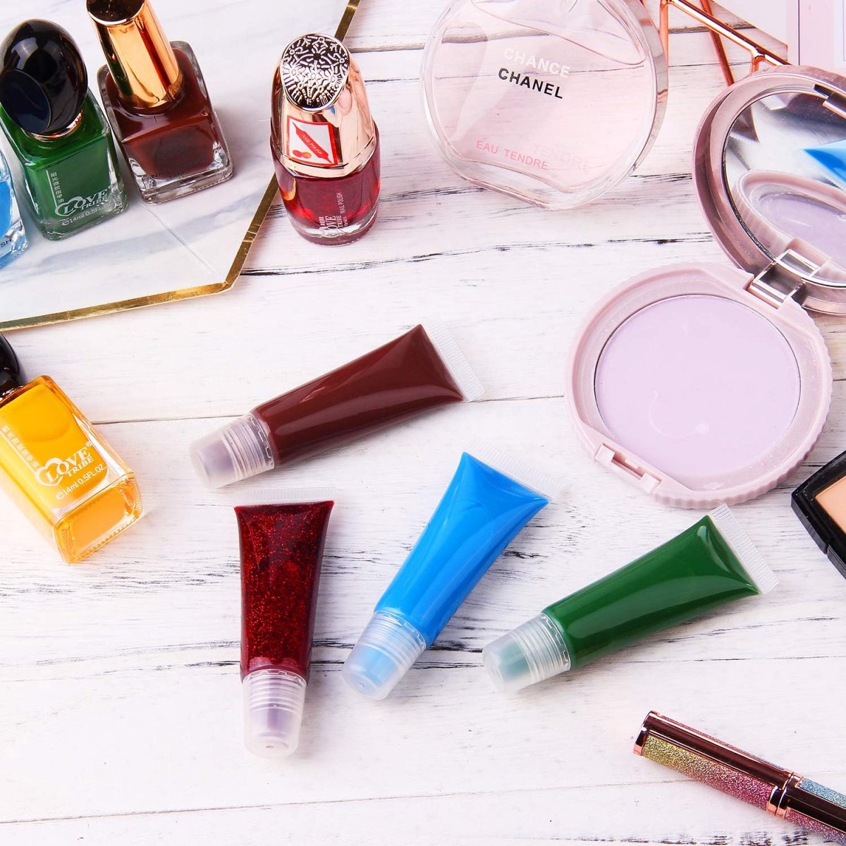 ⁦HRLORKC 40Pcs 10ml Empty Tubes Lip empty lip gloss containers for Lip Gloss Balm Cosmetic⁩ - الصورة ⁦6⁩