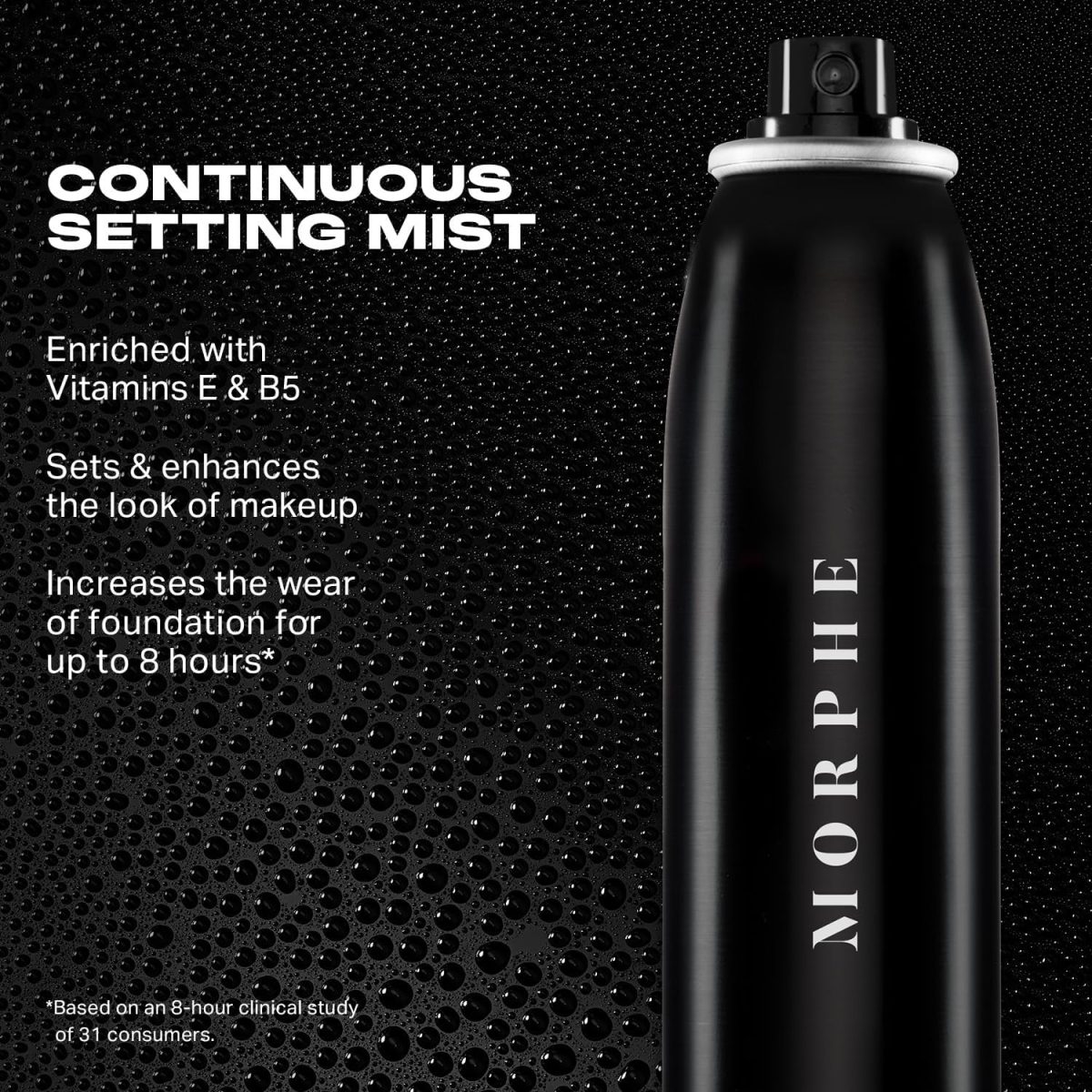 ⁦Morphe Continuous Setting Spray - Micro-Fine Setting Spray for Makeup with a Natural Finish - Helps Makeup Resist Caking or Fading & Increases Wear of Foundation (2.8 fl oz)⁩ - الصورة ⁦6⁩