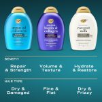 ⁦OGX Nourishing + Coconut Milk Moisturizing Shampoo for Strong & Healthy Hair, with Coconut Milk, Coconut Oil & Egg White Protein, Paraben-Free, Sulfate-Free Surfactants, 25.4 fl oz⁩ - الصورة ⁦5⁩