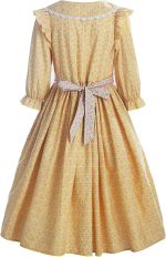 ⁦ReliBeauty Pioneer Girl Costume Colonial Prairie Dress Yellow⁩ - الصورة ⁦2⁩