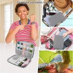 ⁦NALACAL Watch Band Storage Organizer Bag - Waterproof Case for Smart Watch Straps and Accessories, Compatible with All Watch Bands, Portable Carrying Case (Grey)⁩ - الصورة ⁦2⁩
