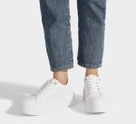 ⁦LUCKY STEP Women's Platform Fashion Sneakers Faux Leather Classic Tennis Shoes Low Top Casual Walking Shoes⁩ - الصورة ⁦7⁩