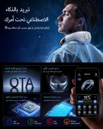 ⁦مكيف هواء الرقبة ايس لايت بلس 2025 ماكس تبريد الهواء [رقم 1 الاروع والأكثر متانة] مكيف هواء شخصي غامر للغاية 6000mAh مروحة رقبة قابلة لاعادة الشحن تنفخ الهواء البارد، هدية للام، ابيض ثلجي⁩ - الصورة ⁦6⁩