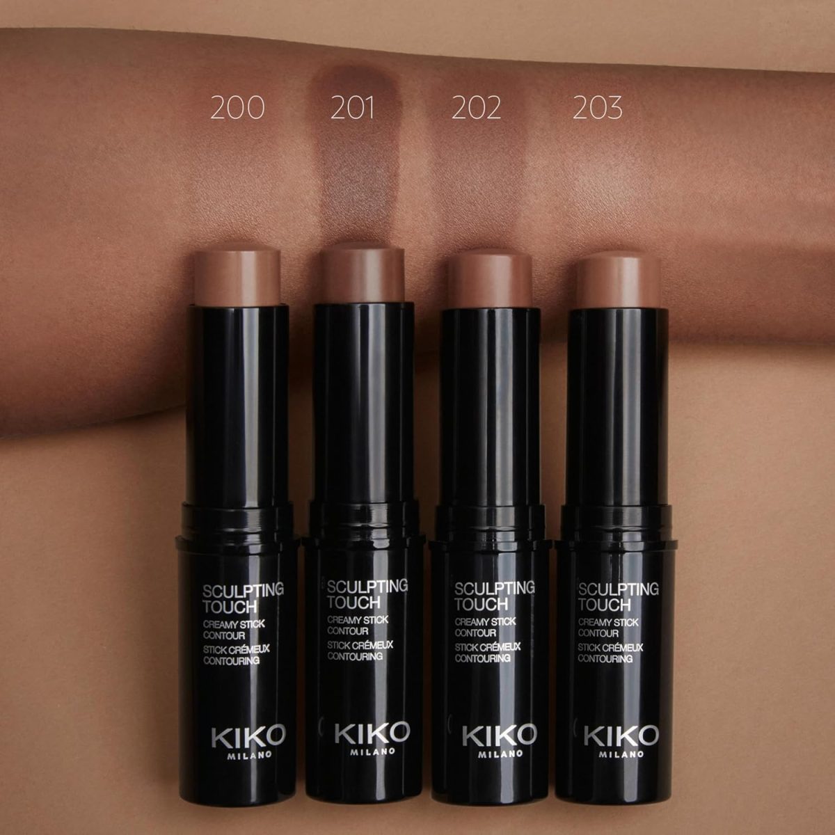 ⁦Kiko Milano Sculpting Touch Creamy Stick Contour, 202 Ebony⁩ - الصورة ⁦3⁩