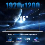 ⁦FUNYET Gaming Laptop | 16 Inch FHD Display (1920 x 1200) | 12th N100 Laptop Computer | 16GB RAM 512GB SSD | Supports 180 Angle Opening | Bluetooth | Backlit Keyboard | Windows 11 Pro.⁩ - الصورة ⁦3⁩