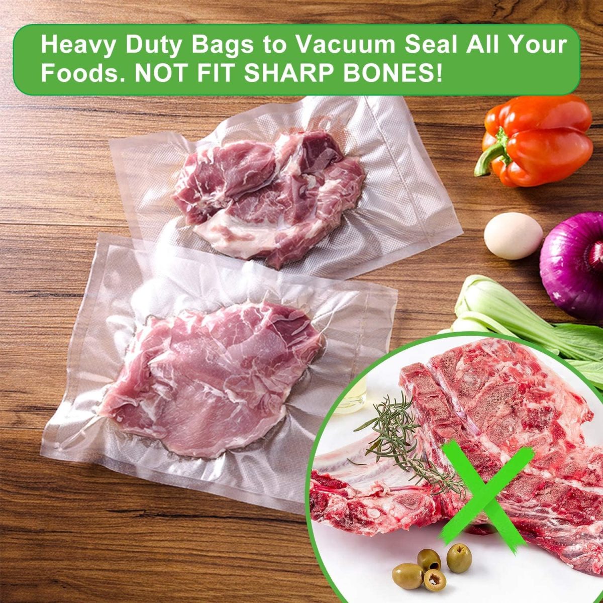 ⁦PROTON New Upgraded Vacuum Sealer Bags⁩ - الصورة ⁦6⁩