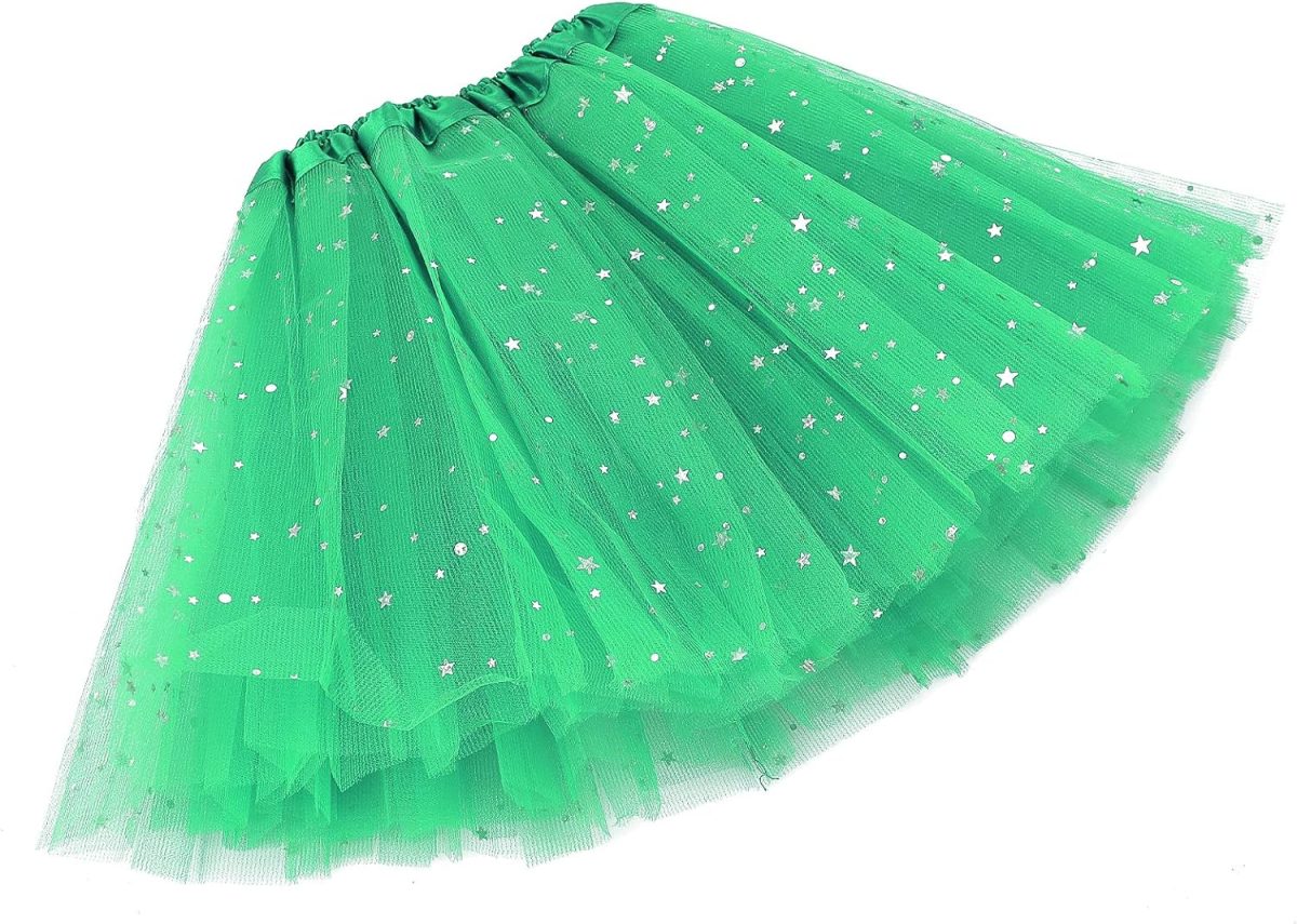 ⁦Sibba Tutus Skirt 3-Layer Sparkle Tulle Ruffle Layered Ballet Dress Dance Infrant Girls Kids Toddler Outdoor Clothing Costume⁩ - الصورة ⁦2⁩