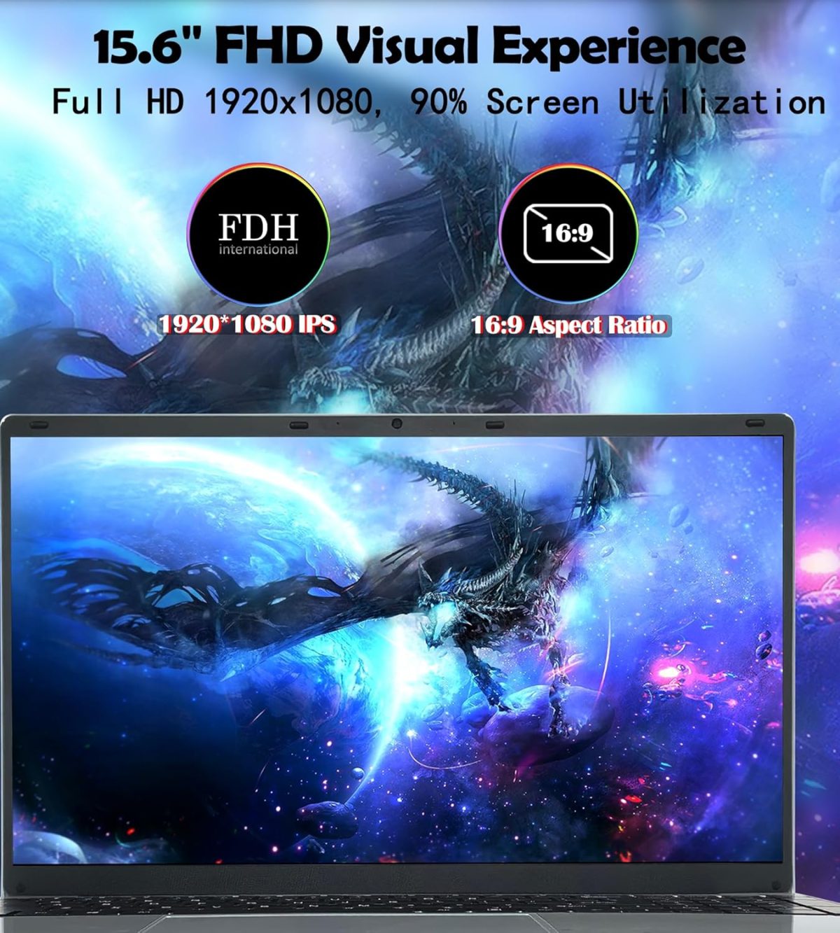 ⁦IJKKJI Laptop - Laptop Computer, 15.6 Inch Laptops, 8GB DDR4 RAM 512GB SSD, Celeron N5095, Computers with Win 11, 1920 x 1080 Display, Type-C, HD for Businesses and Students⁩ - الصورة ⁦5⁩
