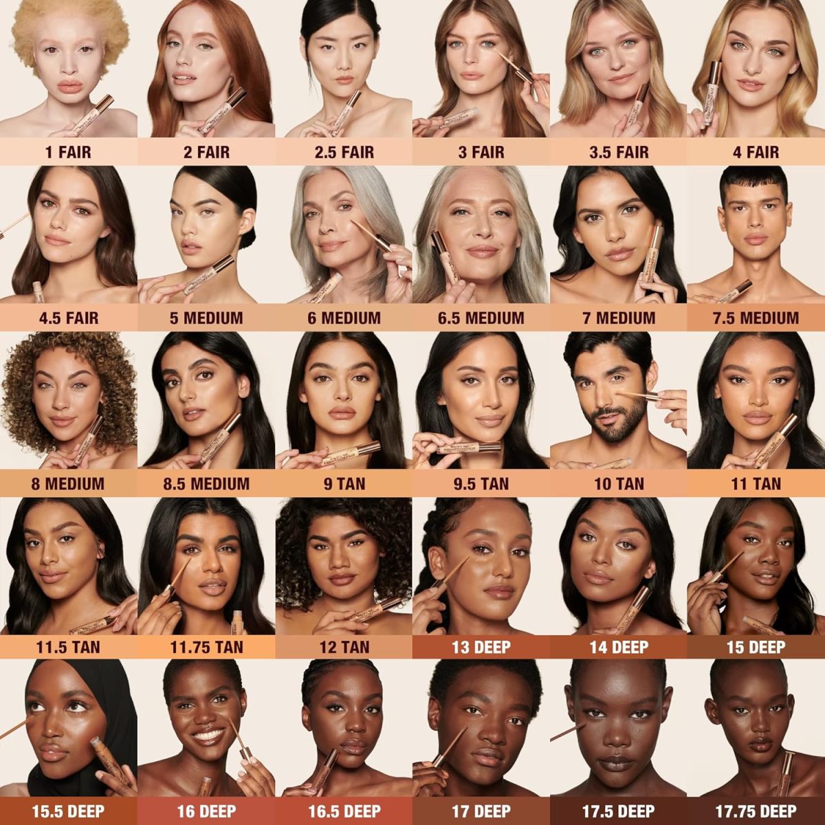 ⁦CHARLOTTE TILBURY Beatiful Skin Radiant Concealer | 7.2g | 6 Medium⁩ - الصورة ⁦7⁩