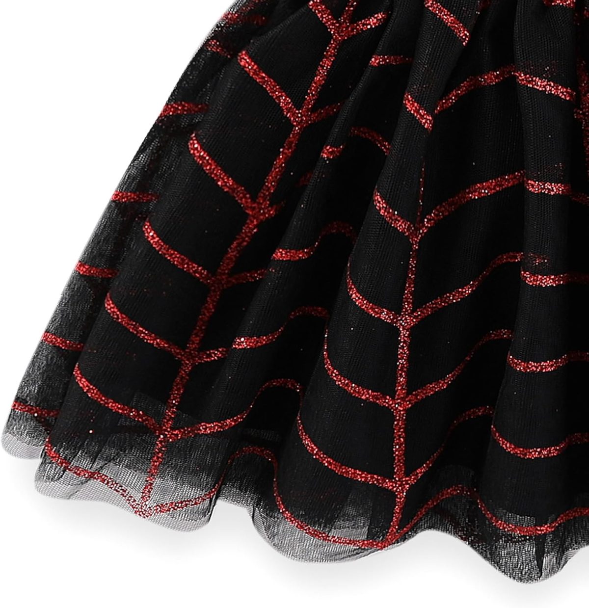 ⁦Marvel Miles Morales Spider-Man Girls Hooded Cosplay Tulle Dress for Toddlers⁩ - الصورة ⁦6⁩