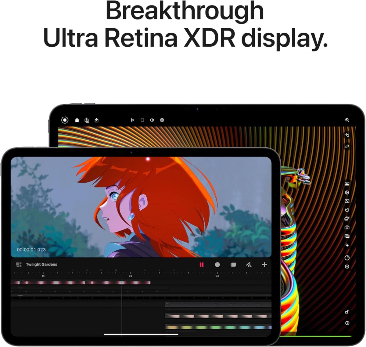⁦Apple iPad Pro 13-inch (M4): Ultra Retina XDR display, 256GB, Landscape 12MP Front Camera/12MP Back Camera, LiDAR scanner, Wi-Fi 6E, Face ID, All-Day Battery Life, Standard glass - Space Black⁩ - الصورة ⁦3⁩