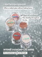 ⁦SHEGLAM Enigma Sparkly Eyeshadow Longwear Eyeshadow Single, High-Pigment Eye Shadow Compact, Smooth & Blendable Colors-Stunner⁩ - الصورة ⁦5⁩