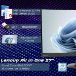 ⁦Lenovo Complete Computer 27 Inch Monitor i5 8500 16 GB Ram 1 Tera SSD Win 11 Pro Office 2021 Pro 36 Months Warranty -c27-40⁩ - الصورة ⁦3⁩