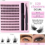 ⁦Bukela Thick Natural Cluster Eyelashes Soft Light 120 Clusters Lashes Handmade DIY Segmented Eyelashes Grafted Lashes with Lash Bond & Seal + Tweezer⁩ - الصورة ⁦2⁩