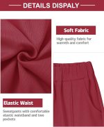 ⁦WISREMT Girls Sweatsuit 2 Piece Fall Outfits Clothing Set Kids Teen Pullover Sweatshirt & Sweatpants Tracksuit Top Pants Set⁩ - الصورة ⁦8⁩
